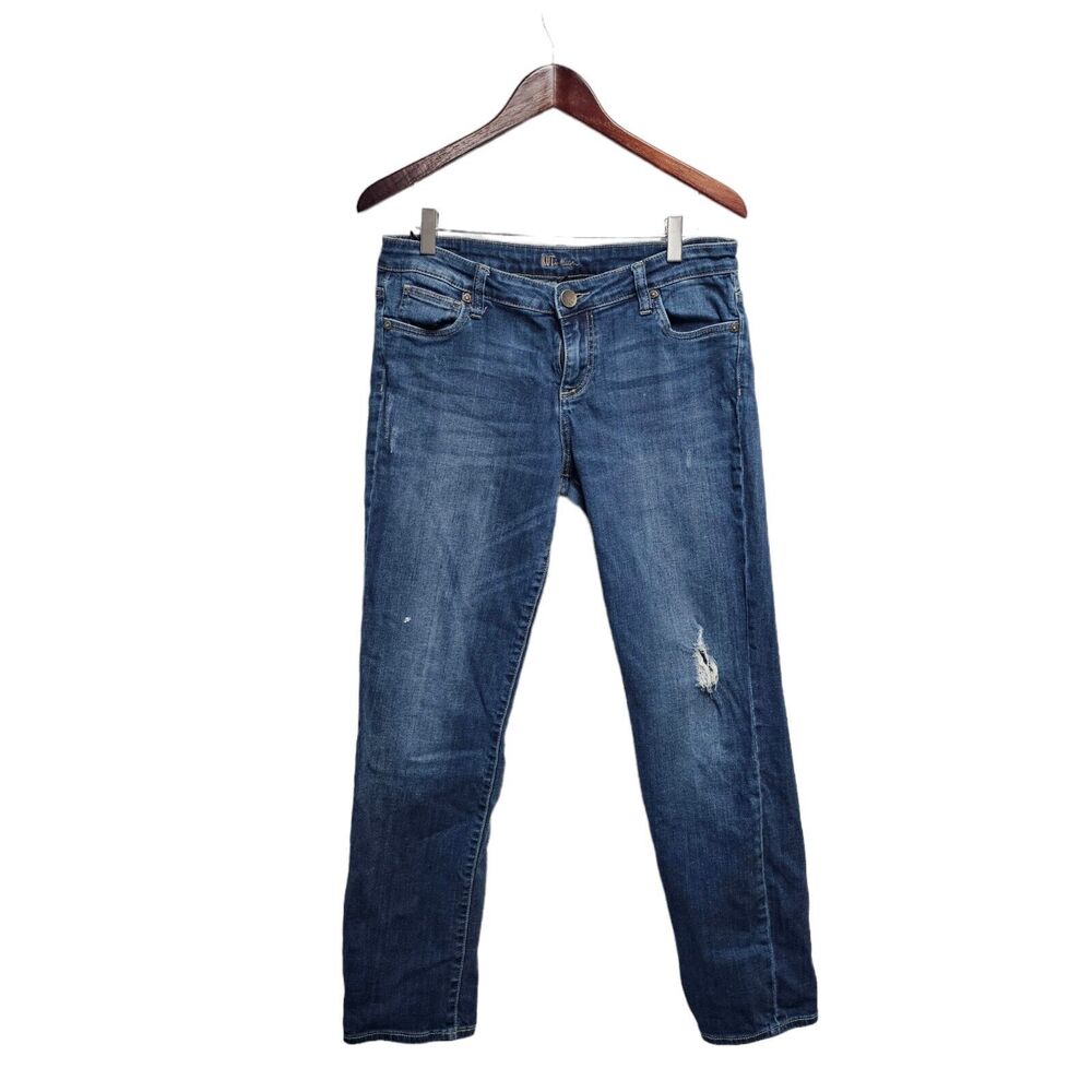 KUT FROM THE KLOTH Boyfriend Jeans Straight Leg‎ Dark Wash 8
